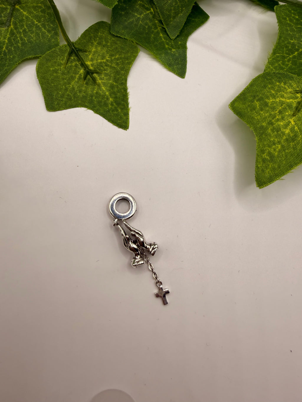 Praying hands religious charm