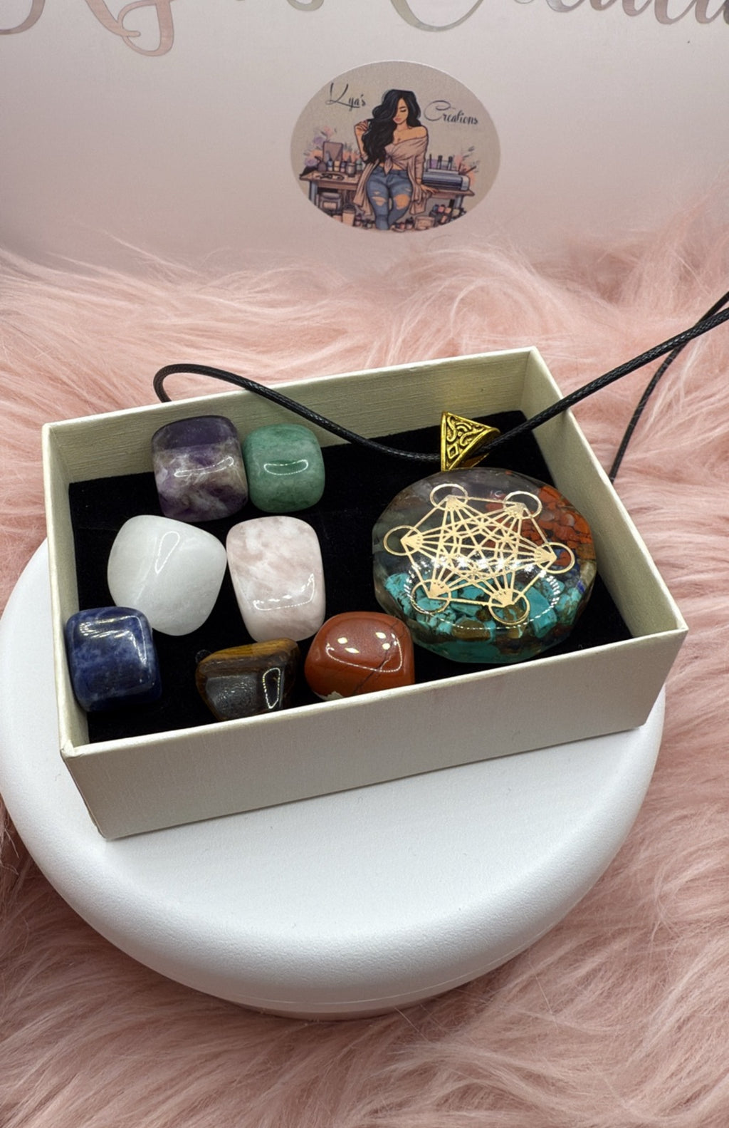 Stones and healing necklace