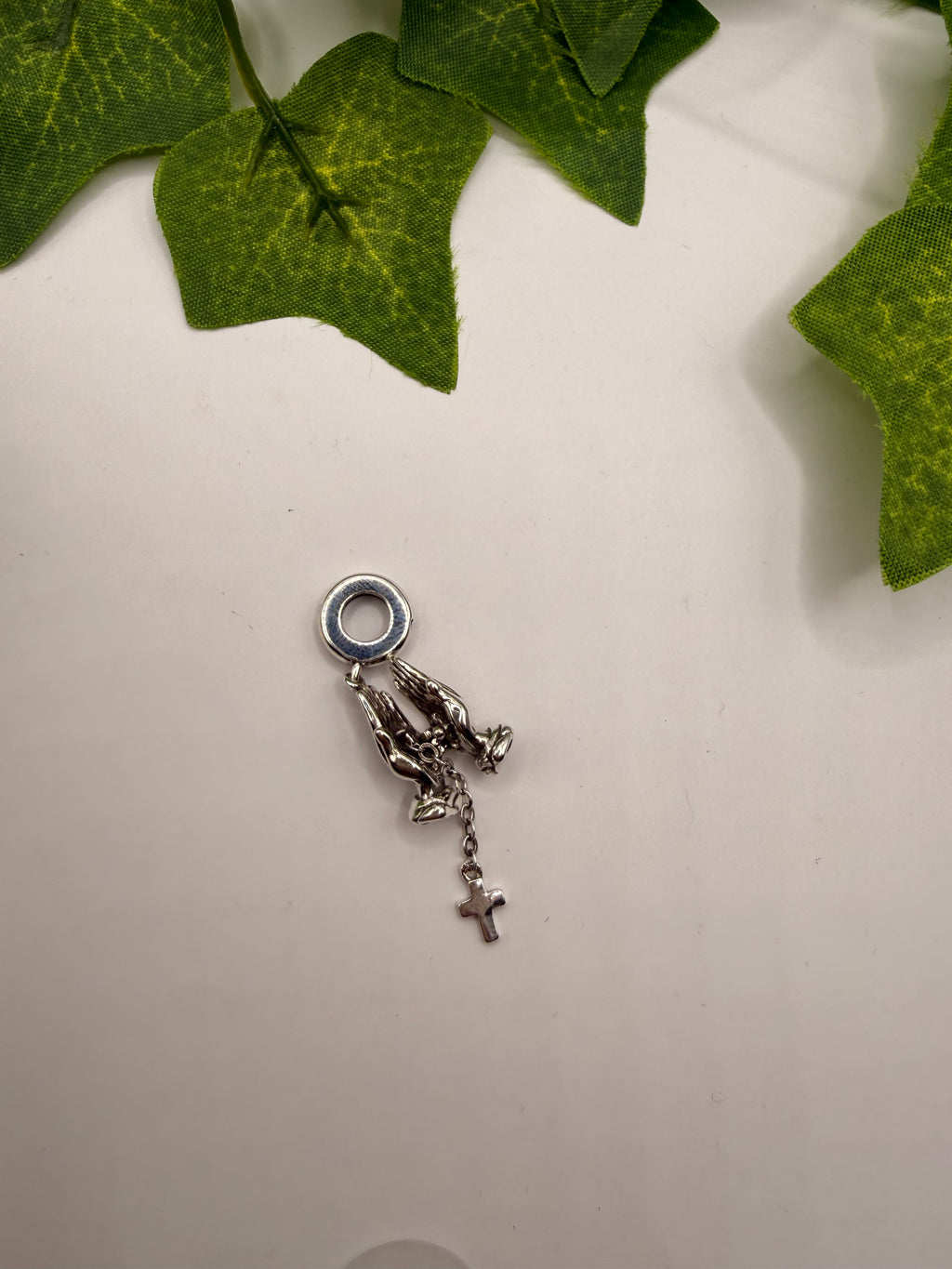 Praying hands religious charm