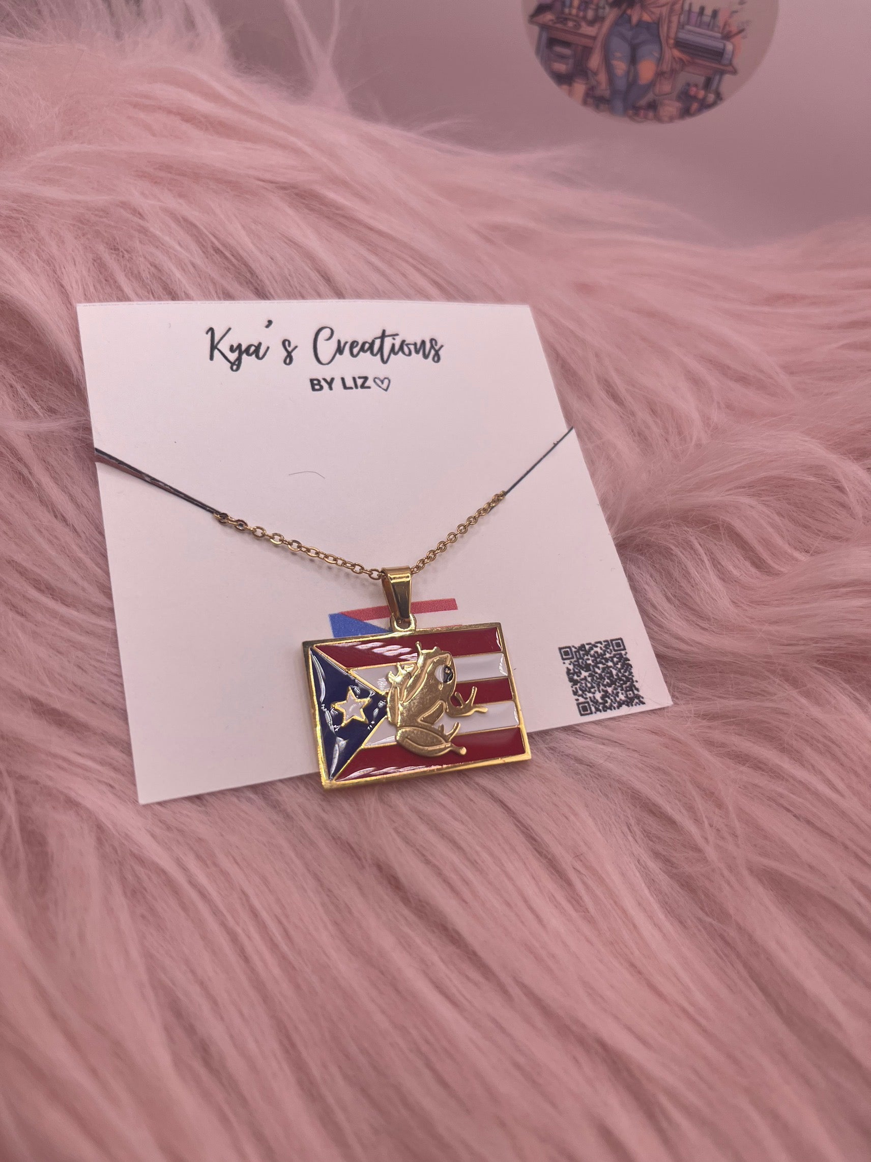 Puerto Rico Necklace with coqui